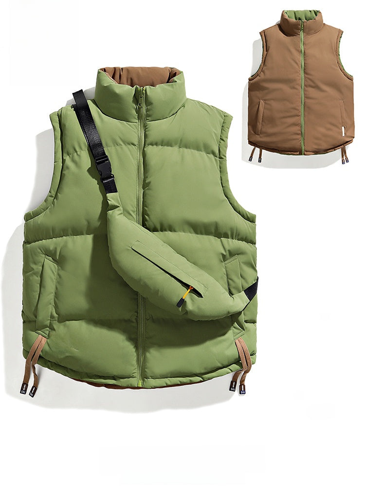 Men's Reversible Stand Collar Vest