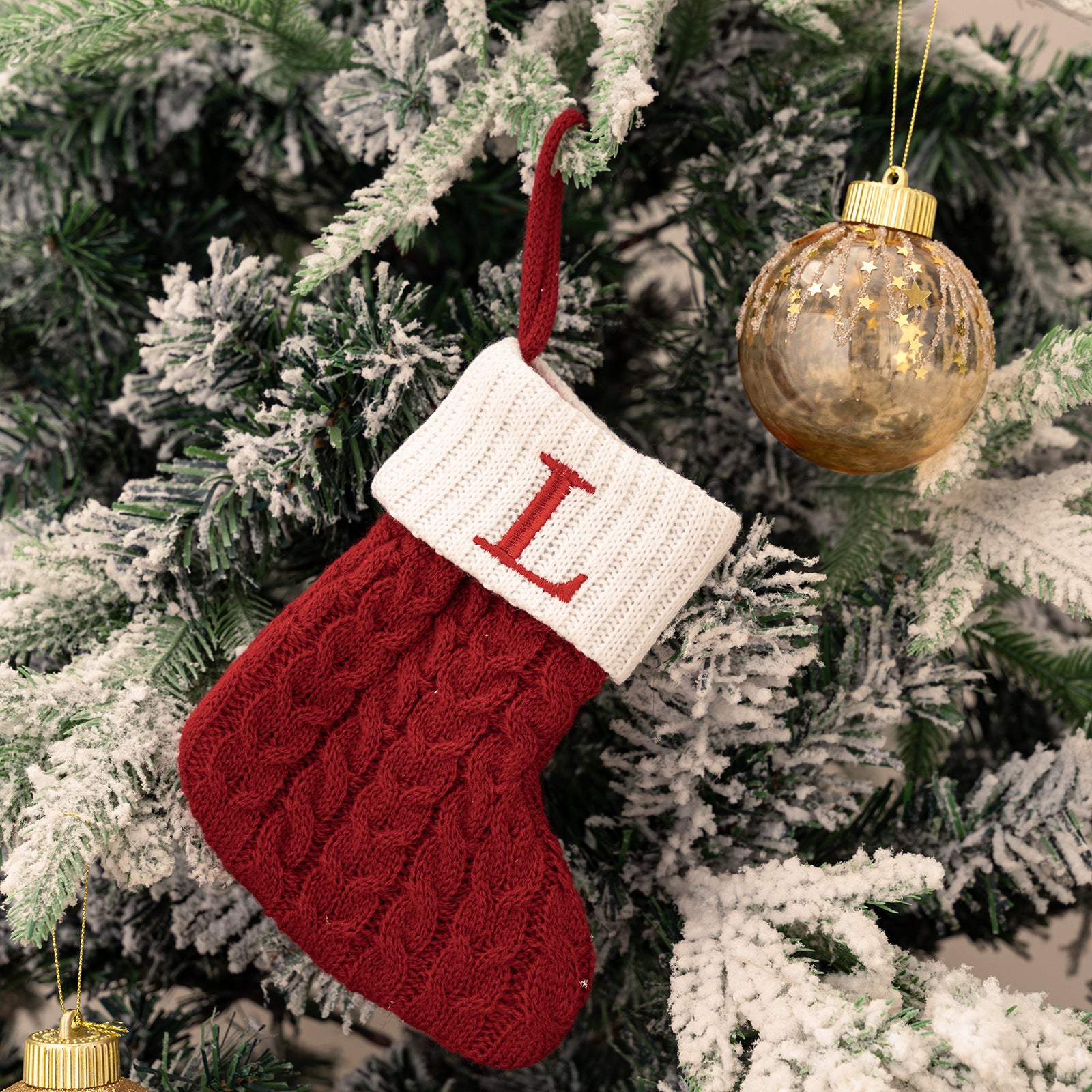 Letter Christmas Stocking Creative Hanging Ornament