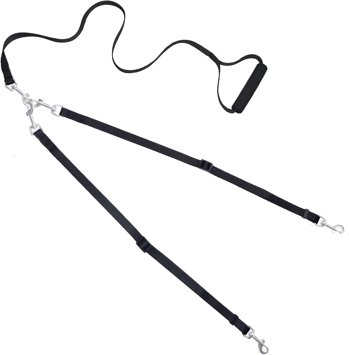 Double Dog Leash,Adjustable Dual Dog Leash,No Tangle Two Dog Leash,Multiple Dog Leash for 2 Dogs,Double Leash for Dogs,Leash Splitter for Large and Small Dogs,2 Dog Leash,Double Clip Dog Leash Coupler