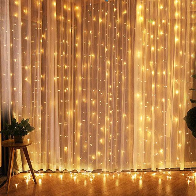 Christmas light curtain