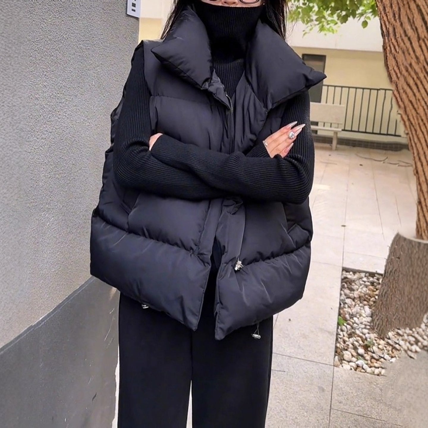 Plus-Size Women's Cotton Vest for Autumn and Winter