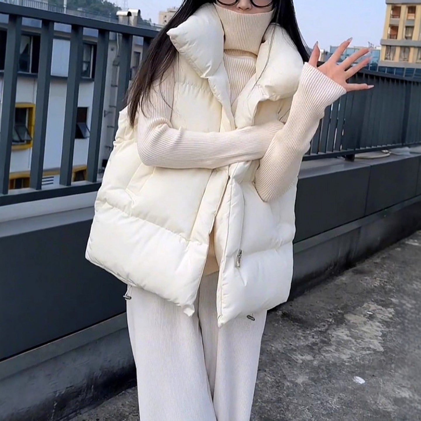 Plus-Size Women's Cotton Vest for Autumn and Winter