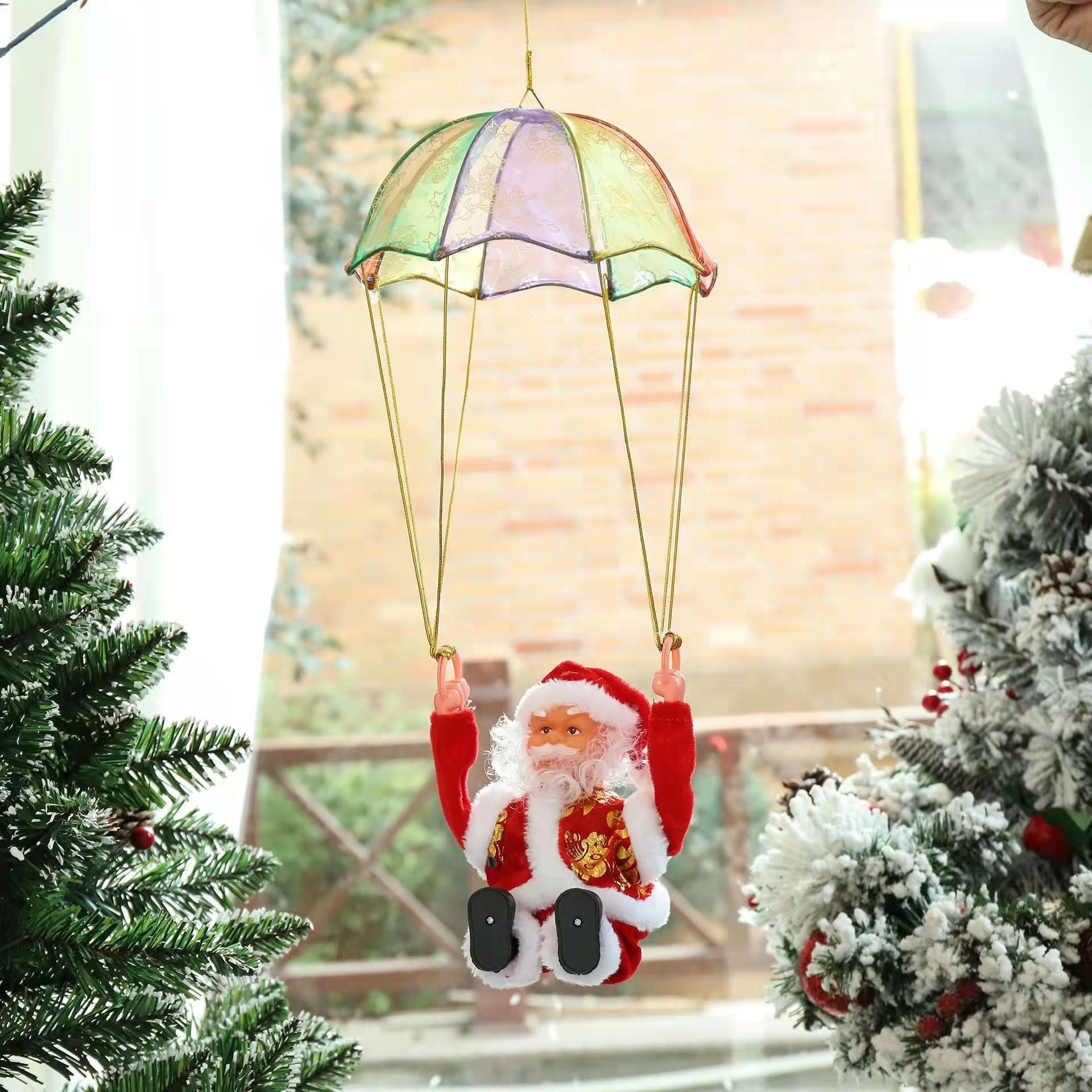 Christmas Decoration Electric Ladder Santa