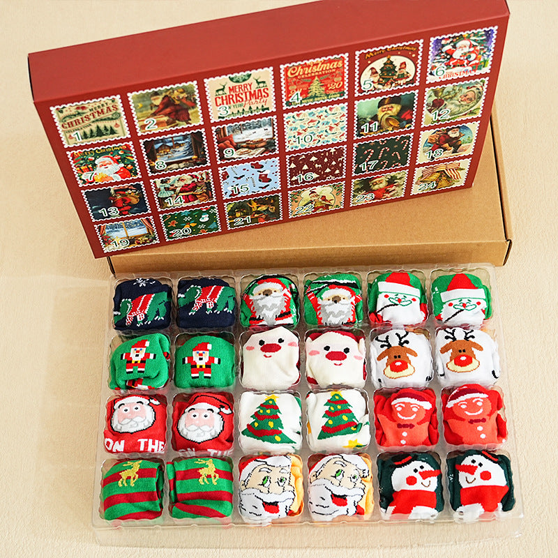 In-Stock New Large-Size Christmas Socks, Popular on European and American Cross-Border E-Commerce Platforms Like Amazon, Creative and Novel Socks, Christmas Gift Socks