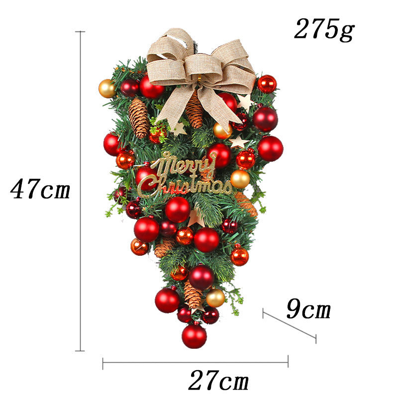 Christmas Decorative Ball with Bow and Rattan