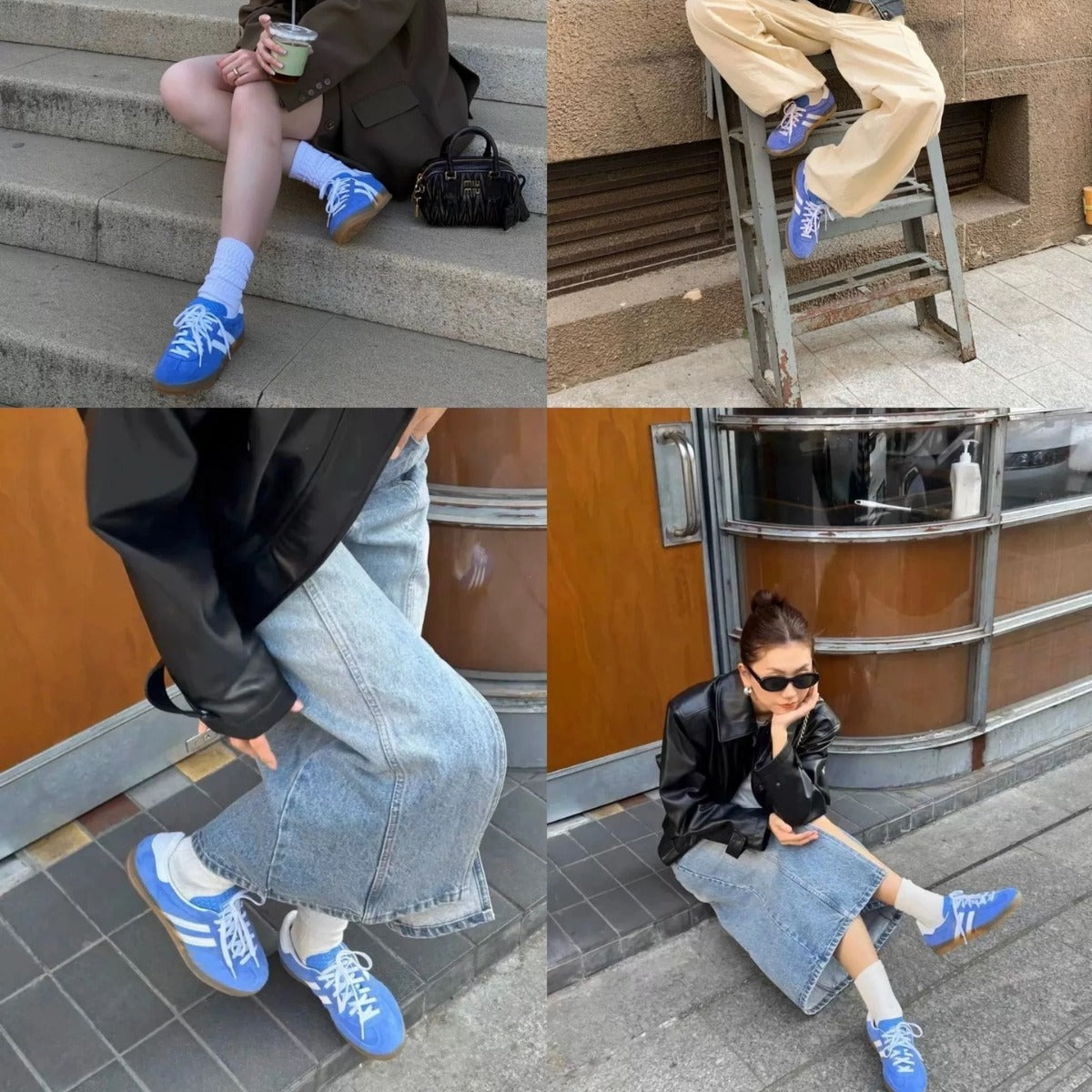 Vintage Genuine Leather Casual Sneakers for Women