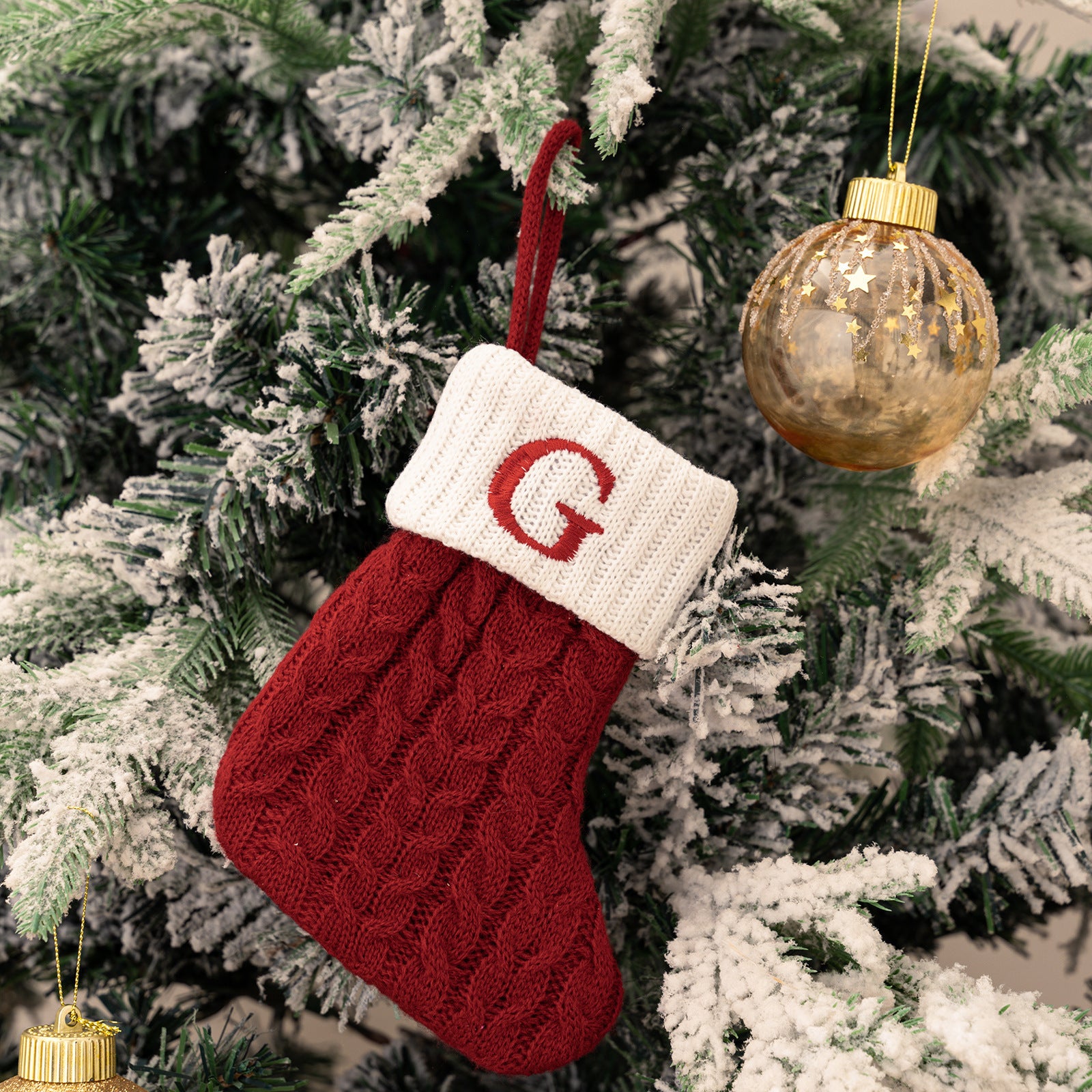 Letter Christmas Stocking Creative Hanging Ornament