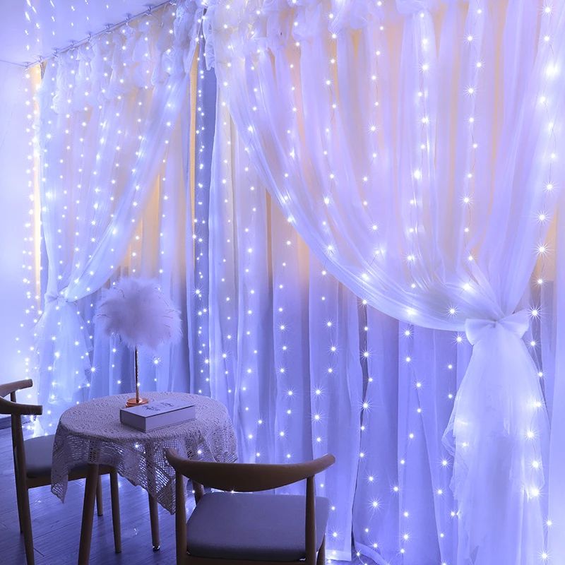 Christmas light curtain