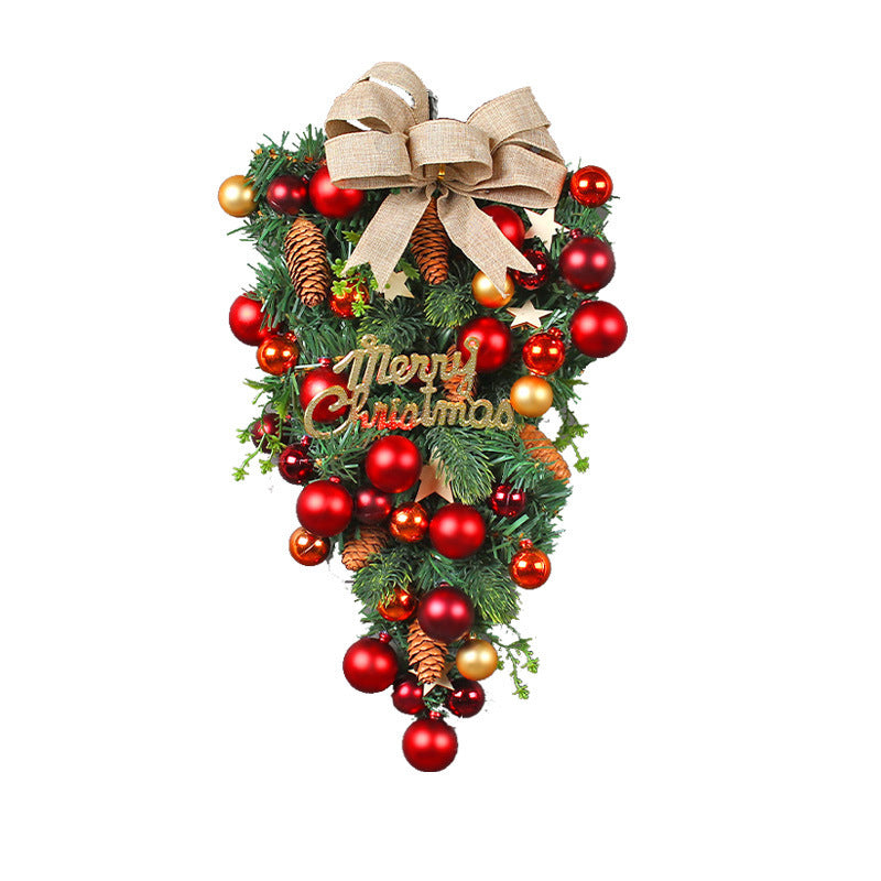 Christmas Decorative Ball with Bow and Rattan