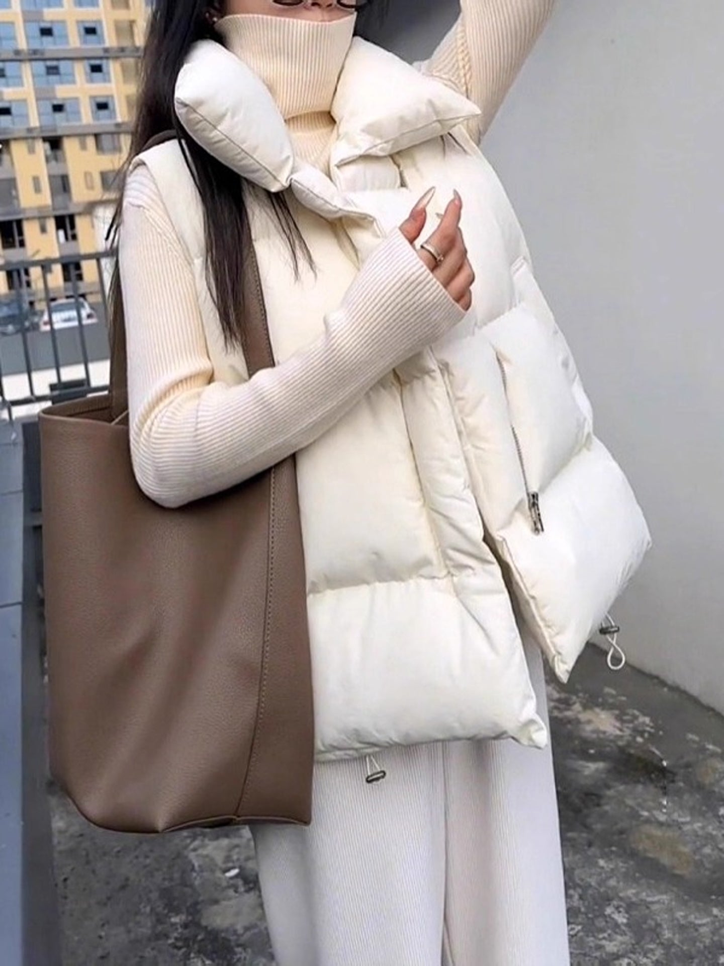 Plus-Size Women's Cotton Vest for Autumn and Winter