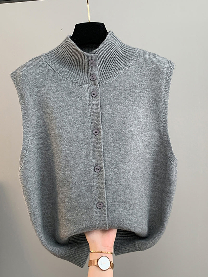 Double-sided Cable Knit Vest for Women