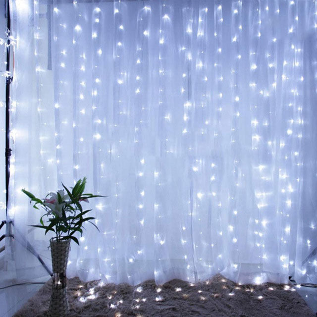 Christmas light curtain