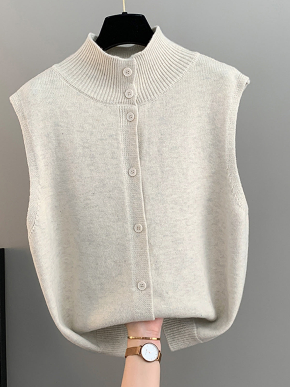 Double-sided Cable Knit Vest for Women