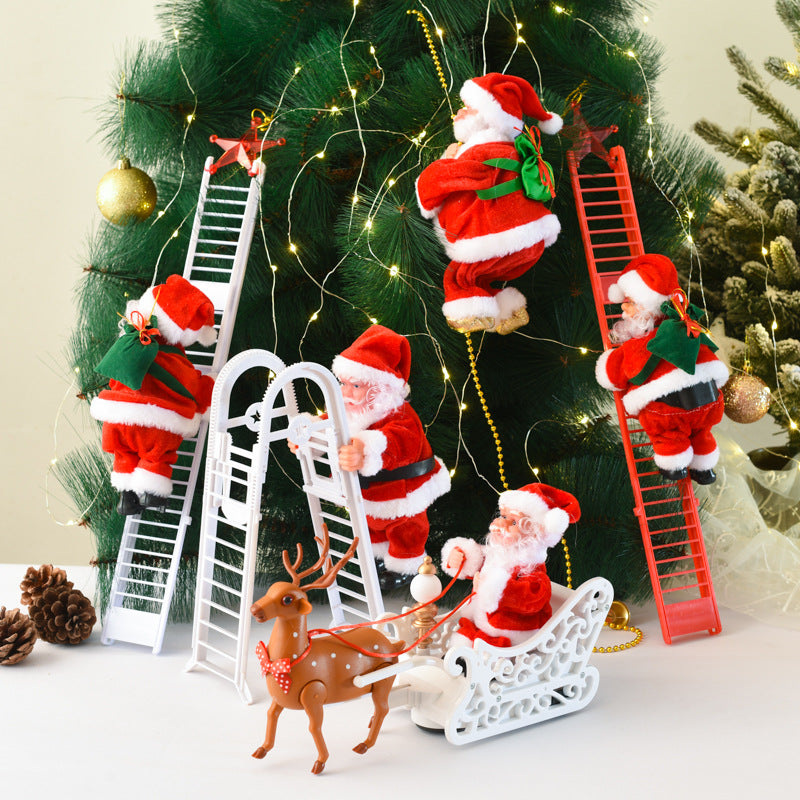 Christmas Decoration Electric Ladder Santa