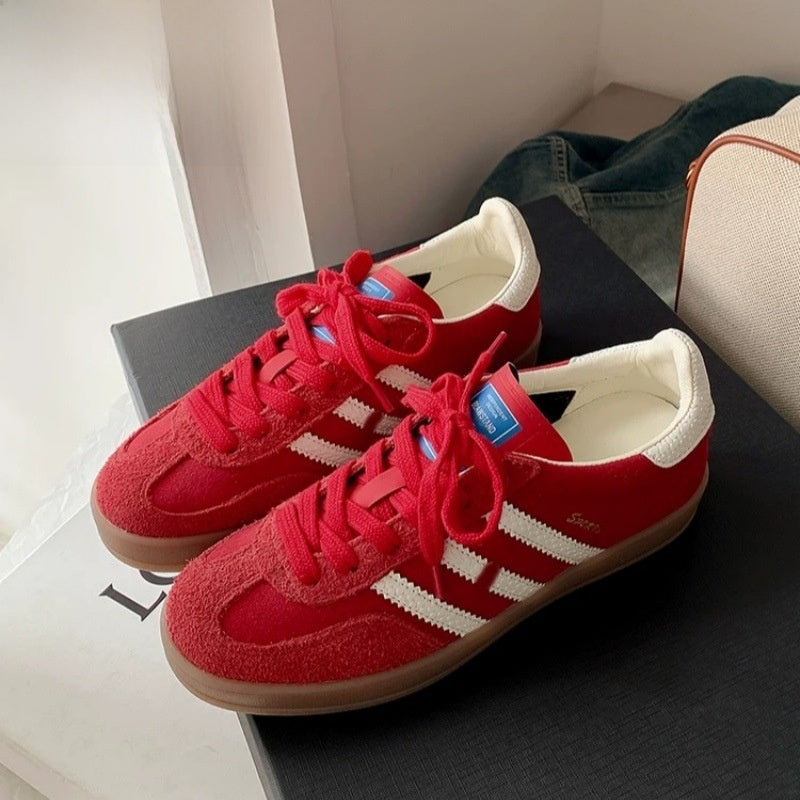 Vintage Genuine Leather Casual Sneakers for Women