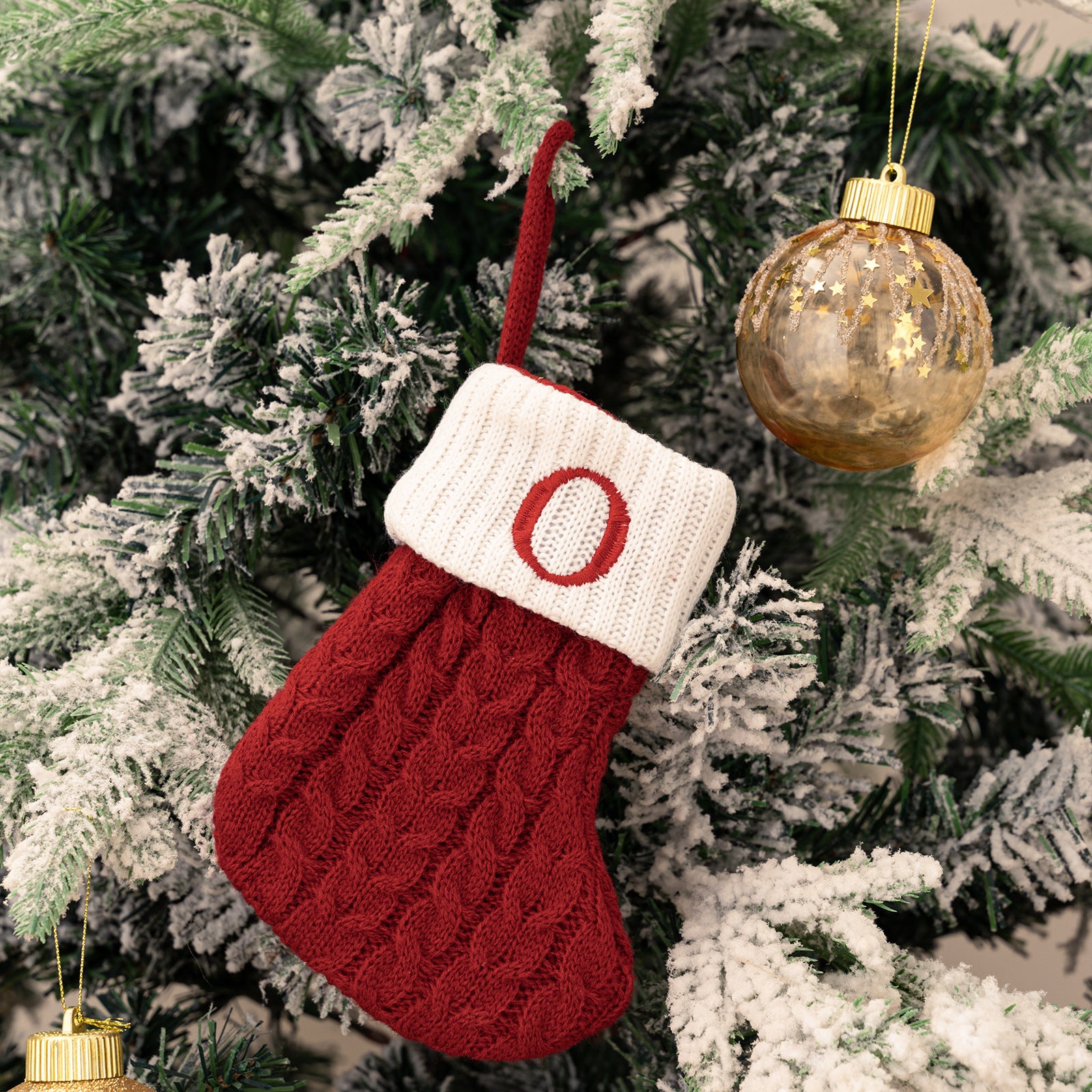 Letter Christmas Stocking Creative Hanging Ornament