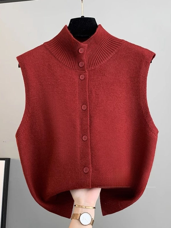 Double-sided Cable Knit Vest for Women